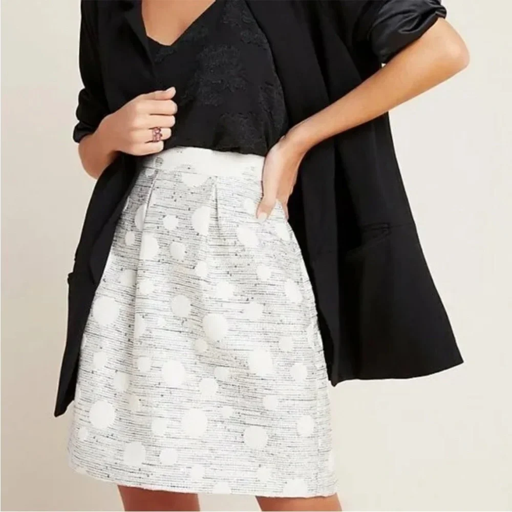 Maeve by Anthropologie Anya Dotted Sequined Jacquard Mini Skirt Size 4